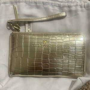 Simply Southern Metallic Gold Croc Wristlet